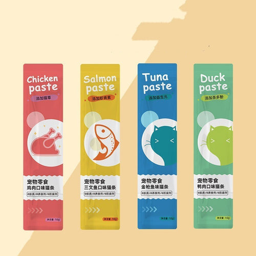 Cat Strip Snack — Assorted Flavors (10-Pack)