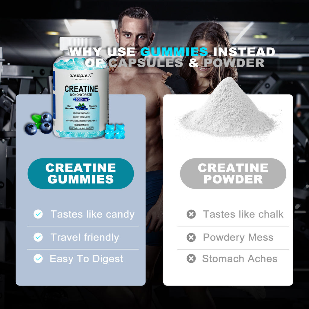 Creatine Monohydrate Gummies — Blueberry 60 ct