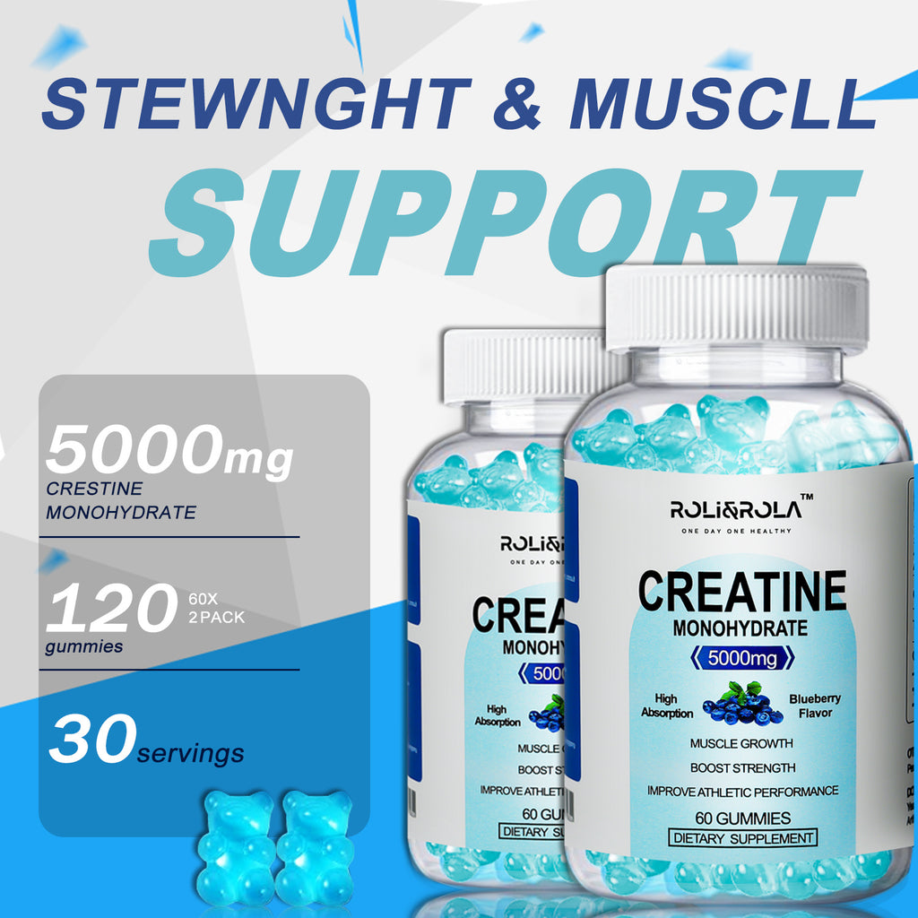 Creatine Monohydrate Gummies — Blueberry 60 ct
