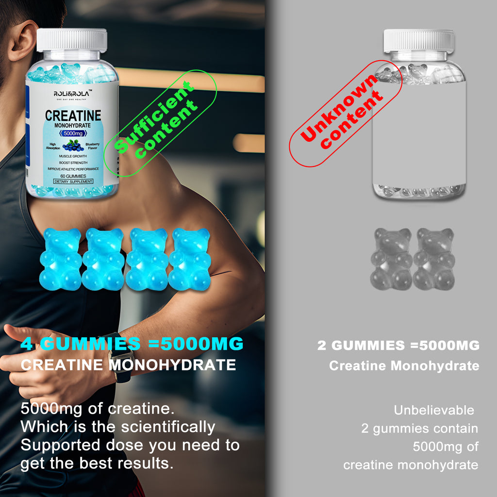 Creatine Monohydrate Gummies — Blueberry 60 ct